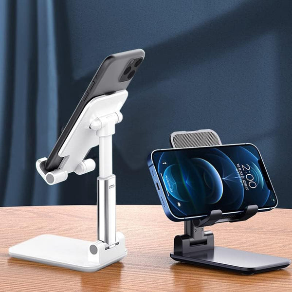 Meetuo 2 Pcs Cell Phone Stand for Desk, Adjustable & Foldable Phone Holder | Adjustable Angle Height, Fully Foldable&Portable, Compatible with