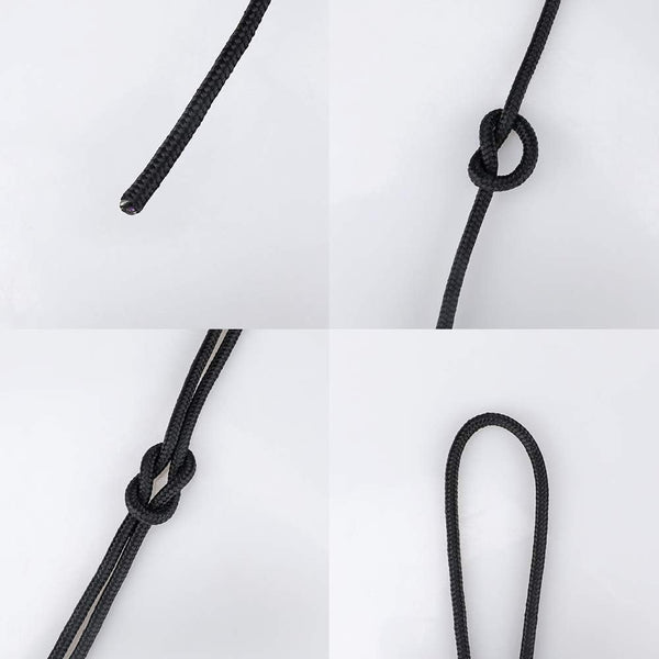 jijAcraft 6MM Black Nylon Rope - Thick Nylon Washing Line, 30M Solid Binding Hanging Twisted Cord, Heavy Duty Rope for Garden, Hammock, Camping
