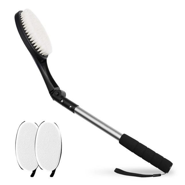 EASACE Body Brush for Back, Long Handle Bath Brush for Showering, Adjustable Hea