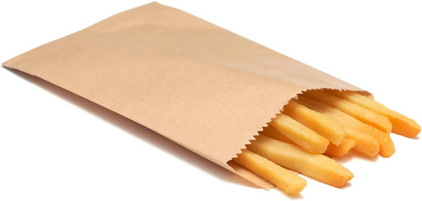 100-pack 3x5 Inches Mini Size Natural Kraft Paper Bags for Bakery Cookies Treats Snacks Popcorn Small Gift bag Brown-3x5 Inch