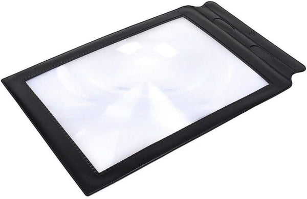 Valuu A4 Magnifier Full Page Reading Magnifier 3X Magnifying Power Large Sheet Magnifying Glass Reading Aid Lens Fresnel for Books Menus