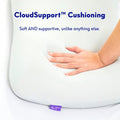 C CUSHION LAB Deep Sleep Pillow, Patented Ergonomic Contour Design for Side & Back Sleepers, Orthopedic Cervical Shape Gently Cradles Head &