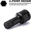 16mm Hex Impact Bit Socket, 1/2" Drive H16 Allen Socket, Cr-Mo Steel | Lengthen Hex Screwdriver Adapter for Electric Ratchet Wrenches Fastening Screws