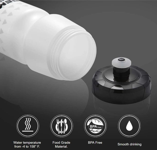 GEMFUL Bike Water Bottle BPA Free 750 Ml 2 Pack