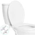 Jetec 2 Pieces Toilet Seat Screws Replacement Kit Plastic Bolts with Plastic Nuts and Washers Parts Kit for Fixing the Top Toilet Seat, White 2 White