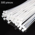 500PCS 8 inch zip ties clear, 40lb Strength, width 0.14 inches ，UV Resistant Strong Nylon Cable Ties,Nylon Cable Wire Ties,Heavy Duty White, for