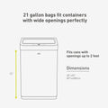 EKO 21 Gallon / 50-90 Liter, 60 Count Drawstring Trash Bags, Extra-Strong Unscented Garbage Bags, Easy-Dispense Roll for Kitchen & Household Use,