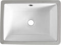 16 Inch Undermount Bathroom Sink Small Rectangle Undermount Sink White Ceramic Under Counter Bathroom Sinks with Overflow (15.70"x11.69")
