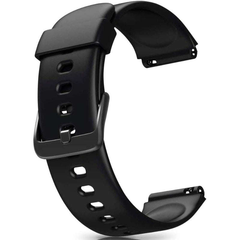 ZURURU Soft Silicone Smart Watch Replacement Bands Straps 19Mm for Veryfitpro ID205L Fitness Watch Black