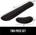 GORILLA GRIP Silky Gel Memory Foam Wrist Rest for Computer Keyboard, Mouse, Ergonomic Design for Typing Pain Relief, Desk Pads Support Hand and
