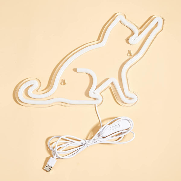 Cat LED Neon Sign Neon Light USB Powered Night Light, 3D Wall Art Decor Neon Signs For Bedroom Living Room Decor lamp Holiday Gift for Children