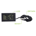 ACEIRMC Black Digital LCD Thermometer Temperature Monitor with External Probe for Fridge Freezer Refrigerator Aquarium -Fahrenheit (10pcs)