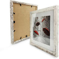 Finefrarm 12x12 Frame Matted to Display 8x8 Photos with Mat or 12 x 12 Pictures Without Mat Rustic Photo Frames Wall Art for Living Room Wall Mounting