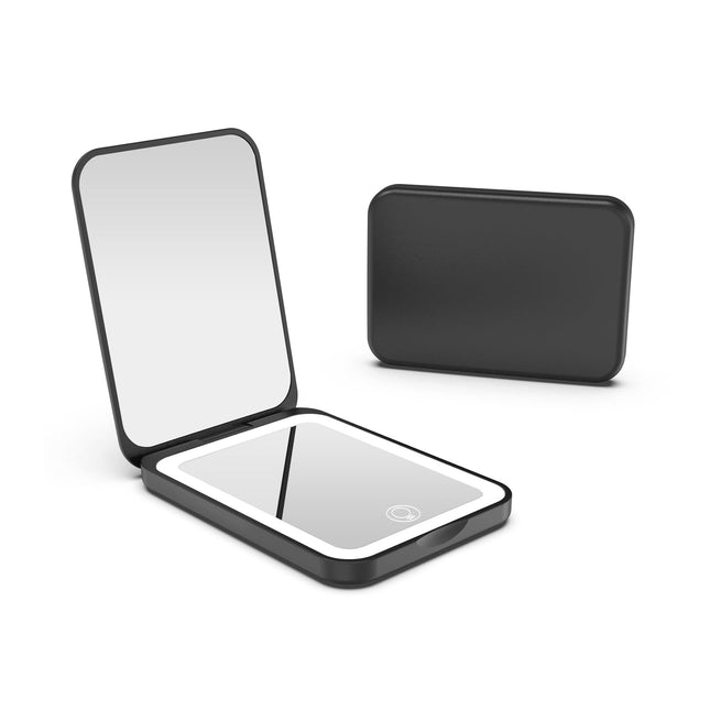 Kintion 2025 Pocket Mirror, 1X/3X Magnification LED Compact Travel Makeup Mirror