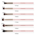 Eye Makeup Brush Set, 6 Pcs Professional Blending Eyeshadow Makeup Brushes for Concealer Eyebrows Eyeliner, Soft Hairs & Wood Handle Baby Pink 6pcs