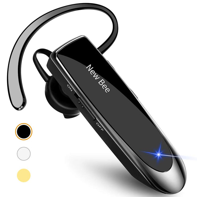 New Bee Bluetooth Earpiece V5.0 Wireless Handsfree Headset with Microphone 24 Hrs Driving Headset 60 Days Standby Time f