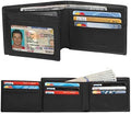 Travelambo Wallet for Men, Trifold RFID Blocking Mens Wallet, 12 Credit Card Holder Minimalist Front Pocket, Leather Slim Wallet with ID Window