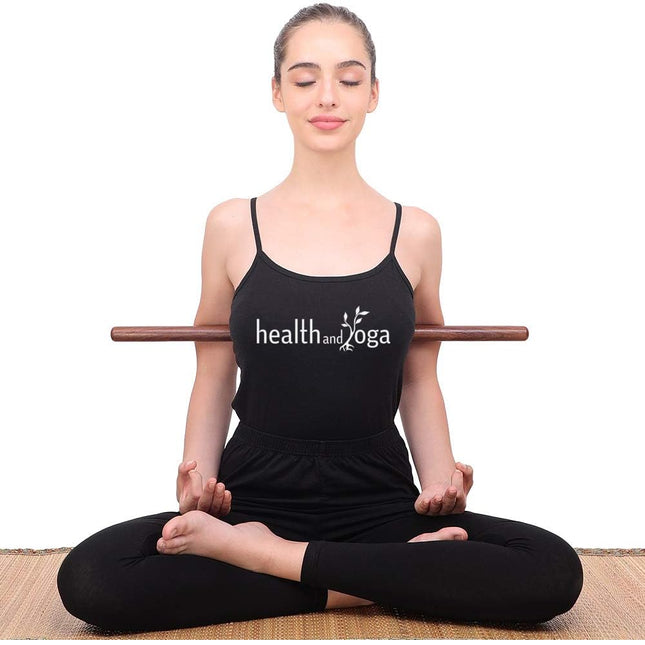 Healthandyoga™ Stretchnheal Collapsible Multi-Use Wooden Yoga Stick - Regular an