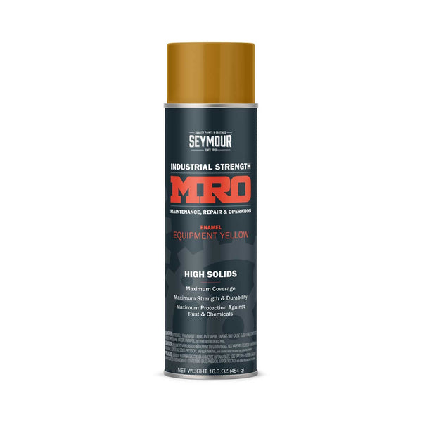 SEYMOUR 620-1443 Industrial MRO High Solids Spray Paint, Equipment Yellow 16 Fl Oz (Pack of 1) | Maximum Protection Against Rust & Chemicals