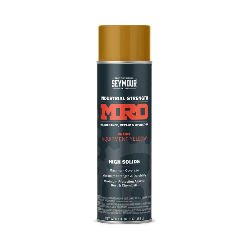 SEYMOUR 620-1443 Industrial MRO High Solids Spray Paint, Equipment Yellow 16 Fl Oz (Pack of 1) | Maximum Protection Against Rust & Chemicals
