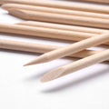 100 Pcs Orange Wood Nail Sticks Double Sided Multi Functional Cuticle Pusher Manicure Pedicure Tool for Manicure Pedicure A-Wood