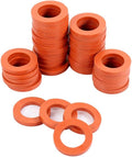 Garden Hose Washer Heavy Duty Rubber Washer, Fit All Standard 3/4" Garden Hose Fittings (40 Pieces)(red)