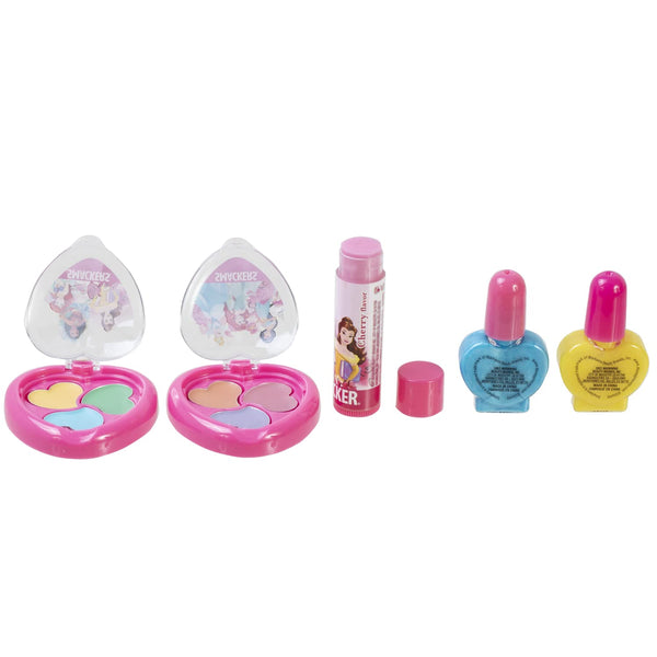Lip Smacker Disney Princess Pouch Makeup Set And Bag For Girls 1 Count(Pack of 5) Ariel, Rapunzel, Cinderella, and Belle Collection