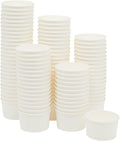 Juvale Ice Cream Cups - 8 oz, White, 100 Count - Disposable Paper Dessert & Sundae Cups & Ice Cream Bowls for Sundae Bar 100 Count (Pack of 1)