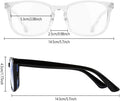 Blue Light Blocking Glasses, 2 Pack Blue Light Glasses Men, Blue Light Glasses Women Eyeglasses Bluelight Eyestrain Black + Clear