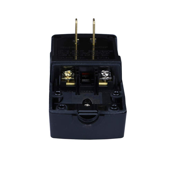 GFCI Replacement Plug Assembly 2 Prong Wires 15 Amp Waterproof Electrical Cord End Male GFI Circuit Breaker for Pool Pump Power Pressure Washer