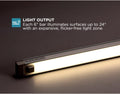 PureOpitcs LED Under Cabinet Lighting Kit, Cool White, Stick up Design, 3-Bars, 6” Each (LEDUC6-3CK), 6