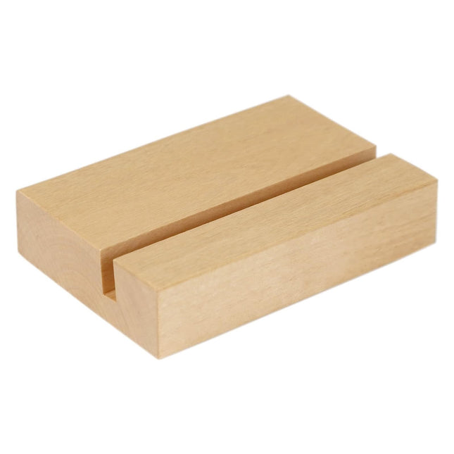 UNIQOOO 3.5" Walnut Wood Stand for 2024 Monthly Desk Calendar, Wooden Block Base