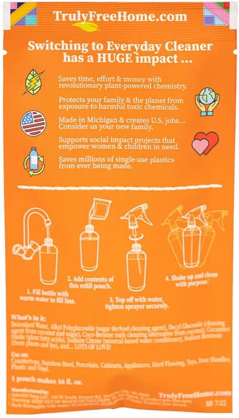 Everyday Cleaner - Multipurpose Cleaner Spray, Kitchen Counter Cleaner, Natural Cleaning Products, Multi-Surface Household Solution, 1 Empty