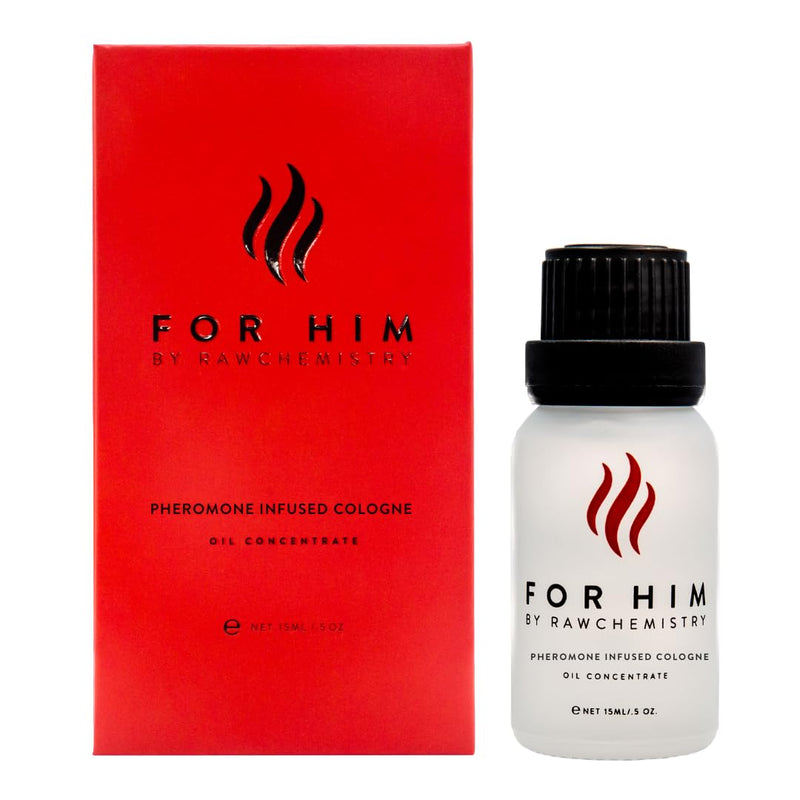 Pheromone Infused Cologne for Men - For Him .5 oz Oil by RawChemistry | Long Lasting Mens Cologne, Premium Perfume Oil, Travel Size Cologne for