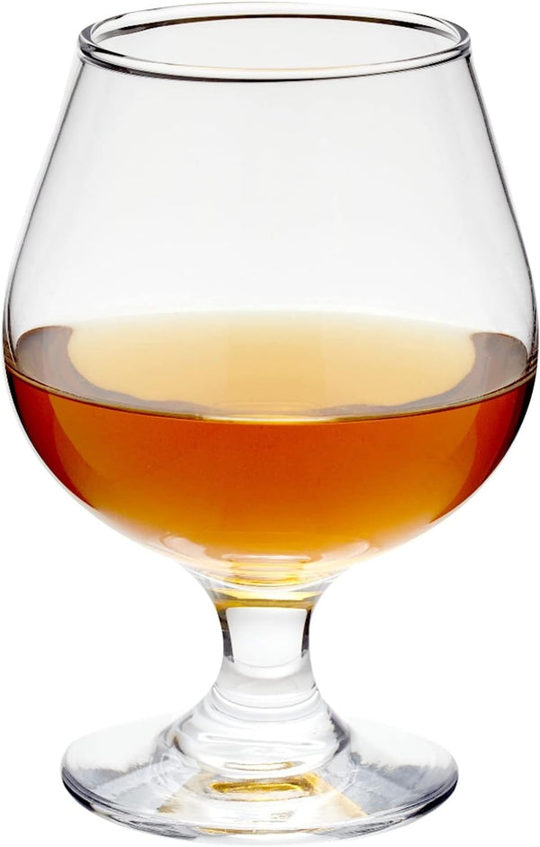 Juvale Cocktail Glasses - 13 Oz Clear Modern Short Stem, 4 Count, Lead-Free Crystal - Brandy Glasses & Cognac Balloon Snifters for Bourbon