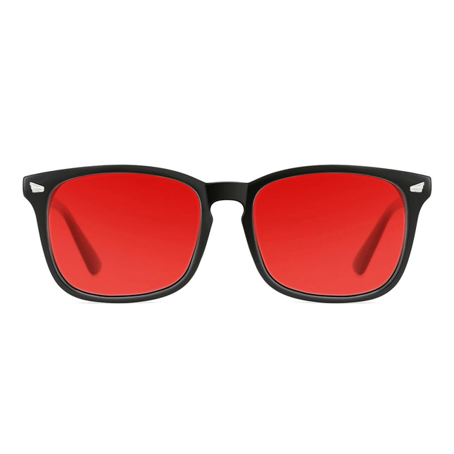 TIJN Sleep Glasses with Blue Green Light Blocking, Red Light Lens for Computer G
