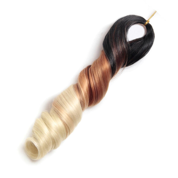 French Curl Braiding Hair, 1B/30/613, 12 Inch, 8 Packs | French Curl Crochet Braids, Curly Braiding Hair, Skin-friendly Bouncy Synthetic knotless