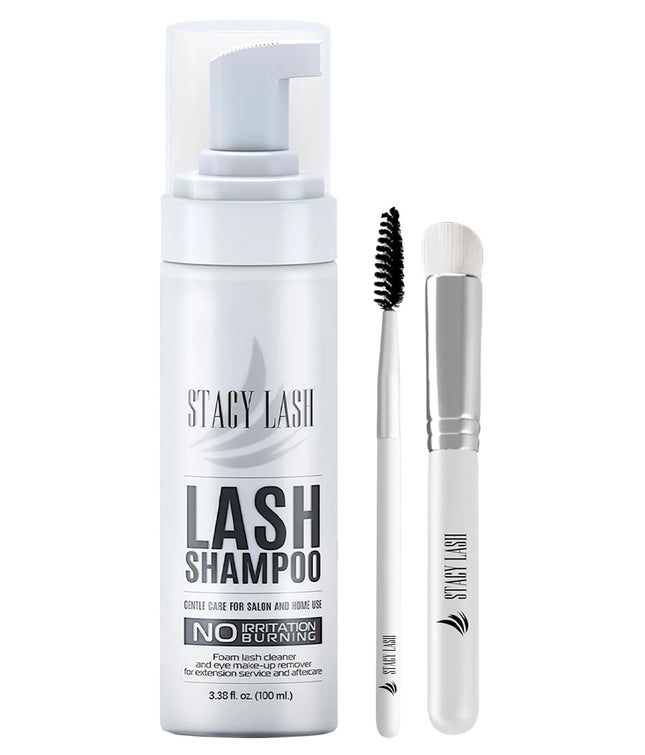 STACY LASH Eyelash Extension Shampoo + Brush / 3.38 Fl.Oz / 100Ml / Eyelid Foami