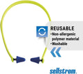 Sellstrom Reusable Banded Earplugs for Work - Work Safety Hearing Protection - 25dB - Hi-Vis Green/Blue Banded Earplug 1 pair (Pack of 1)