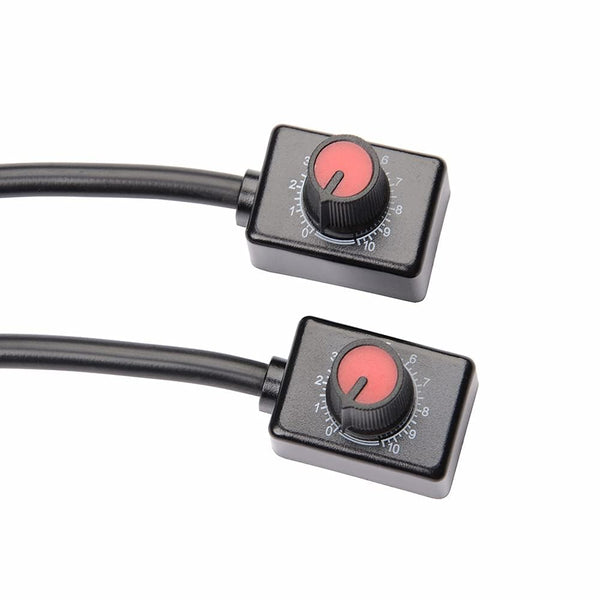 2Pack DC0/1-10V Knob LED Dimmer Mini Controller Rotary Switch Low Voltage Passive PWM Dimming Off for 0-10V / 1-10V Dimmable LED Drivers