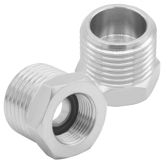 Joywayus 1/2 G Male to 3/8 Compression Female Thread Bushing Pipe Fitting, Nickel Plated Brass Reducer Faucet Connector 