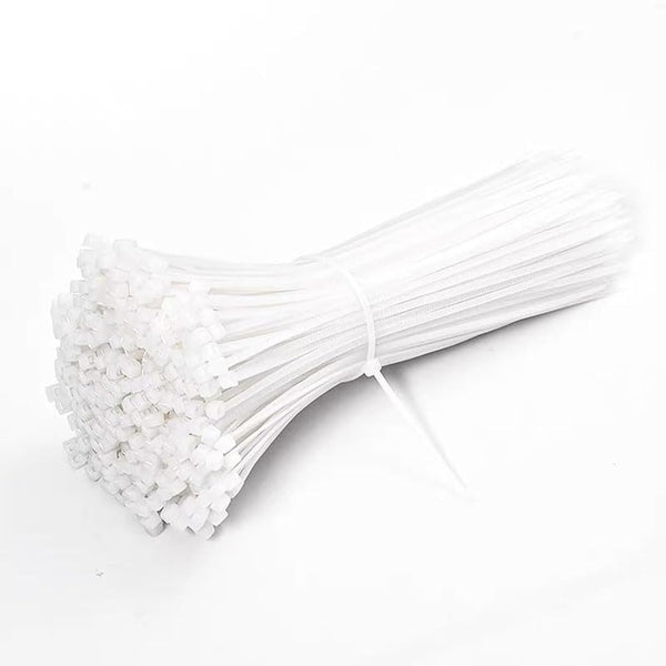 500PCS 8 inch zip ties clear, 40lb Strength, width 0.14 inches ，UV Resistant Strong Nylon Cable Ties,Nylon Cable Wire Ties,Heavy Duty White, for