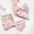 2 Pcs Satin Bow Shoe Clips Removable Solid Color Shoe Clips Elegant Wedding Party Shoe Buckles Bags Clothing Hair Accessories Dark Green