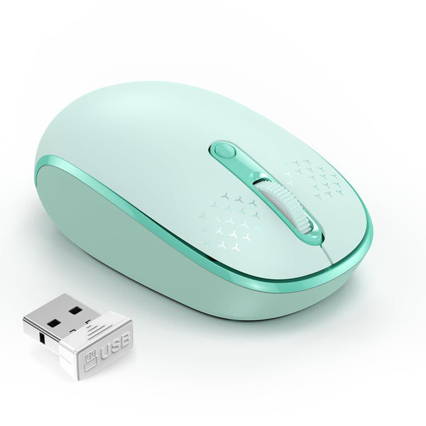 TECKNET Compact Ambidextrous Wireless Mouse for Laptop Mint Green