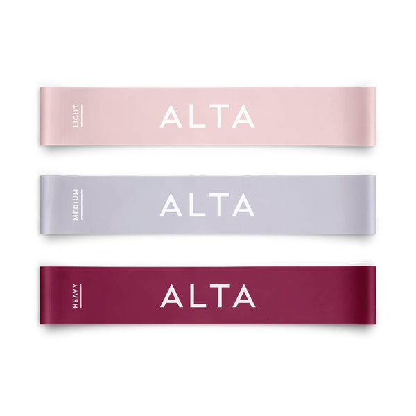 ALTA Mini Loop Bands for Exercise - Premium Durable Latex - Small Resistance Bands for Women, Booty Bands for Working Out, Leg Stretch Loops for