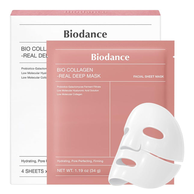 BIODANCE Bio-Collagen Real Deep Mask, Hydrating Overnight Hydrogel Mask, Pore Mi