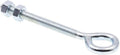 Prime-Line 9066440 Eye Bolts with Nuts, 1/4 In.-20 X 4 In., Zinc Plated Steel (10 Pack)