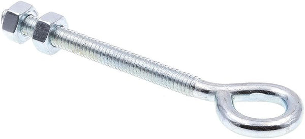 Prime-Line 9066440 Eye Bolts with Nuts, 1/4 In.-20 X 4 In., Zinc Plated Steel (10 Pack)