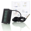 ACEIRMC Black Digital LCD Thermometer Temperature Monitor with External Probe for Fridge Freezer Refrigerator Aquarium -Fahrenheit (10pcs)