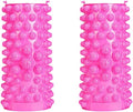 2Pcs Foot Massage Mat Acupressure Reflexology Pad for Heel Arch and Toe Relief Durable Foot Massager Tool for Home Office and Relaxation Rose Red